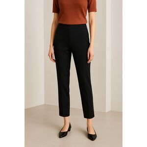 David Brooks Women’s 8 Black Ankle Length Stretch Trouser Pants #W